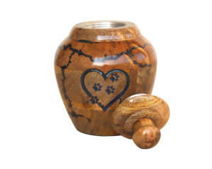 Lichtenberg Figure Dsign Avec Empreintes De Pattes D'animaux Urnes Urnes De Crémation En Bois Pour Cendres De Chat Et De Chien - Product Image 3