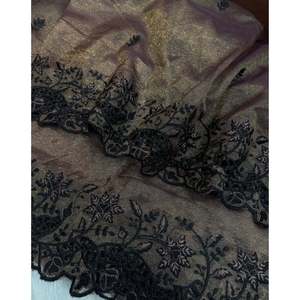 ส่าหรีงานปาร์ตี้ตอนเย็นงานปักด้ายสวย - Product Image 3