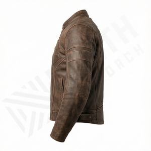 Blouson de moto professionnel en cuir, prêt pour la piste et la route, équipement de protection, manteau de motard en cuir de vachette, couleur personnalisable - Product Image 3