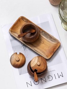 Wooden Salt <b>Jar</b> Farmhouse Style Wooden Seasoning Container <b>Decorative</b> Salt Storage <b>Jar</b> for Modern and Traditional Kitchen Décor - Product Image 6