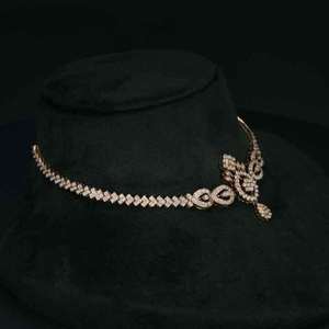 Collier pendentif de luxe en or 22 carats certifié IGI, serti de diamants de laboratoire, bijoux fins personnalisés, diamant synthétique - Product Image 2