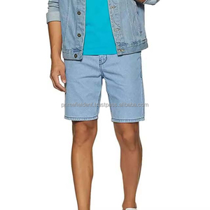 Shorts en jean décontractés pour homme Primefield, taille mi-haute, coupe droite, délavage clair, en tissu de coton respirant, tissé, idéal pour l'été – Meilleures ventes - Product Image 5