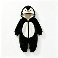 Combinaison bébé pingouin personnalisée, combinaison à capuche confortable, combinaison bébé pingouin, combinaison en peluche pingouin, costume de pingouin pour tout-petit