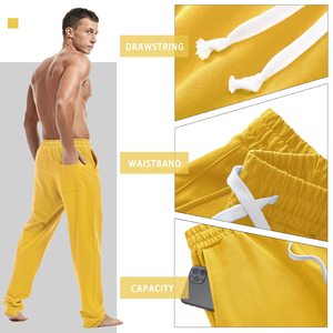 Men's Pants Casual Wear <b>Elastic</b> Mid Waist Lightweight Cotton Linen <b>Work</b> Men's <b>Trousers</b> Solid Color Straight Pattern Beached Look - Product Image 4