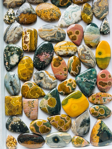 Collection de pierres précieuses en vrac de cabochons de jaspe océanique naturel AAA Grade 100% de formes et de tailles diverses - Product Image 2
