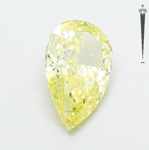 Diamante Cultivado en Laboratorio con Certificación IGI, 2.08 CT, Corte PEAR MODIFIED, Color Amarillo Fantasía, Claridad VVS2, CVD LG 795645251 para Joyería ROYAL - Product Image 2