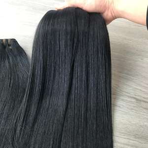 Venta al por mayor 100% Paquete de pelo crudo vietnamita de alta calidad de Color negro Natural de corte libre de hueso recto excelente calidad - Product Image 1
