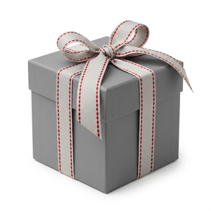 25mm Soft Gray Red Edge Stitch Grosgrain <b>Ribbon</b> Wholesale Bulk Supplier for Hair Accessories Apparel Trims Event Decor Crafts - Product Image 4