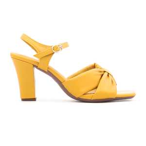 Sandalia de tacón formal amarilla FR4996 - Product Image 2