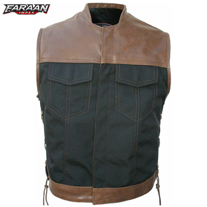 Chaleco de Cuero a Cuadros Personalizado para Motocicleta, Casual, de Invierno, para Hombre, Talla Grande, Cuero Genuino, Estilo Racing, Impermeable, Transpirable y Resistente al Viento - Product Image 1