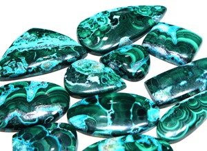 Fournisseur Grossiste de Pierres Précieuses Cabochons en Chrysolite et Malachite Naturelles, Pierres Lisses pour la Fabrication de Bijoux - Product Image 6