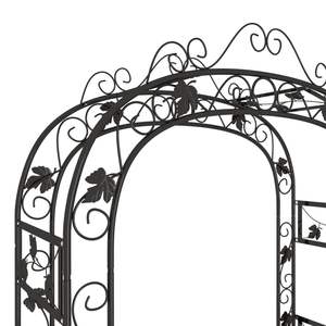 Grandes adornos decorativos para jardín: arco de acero con recubrimiento de polvo negro para cercas, enrejados y puertas. - Product Image 5