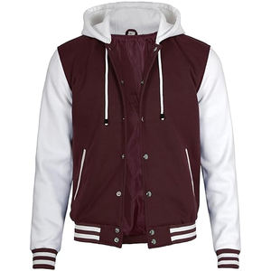 Veste de baseball personnalisée à manches longues, style universitaire sans capuche, prix d'usine, vente en gros - Product Image 2