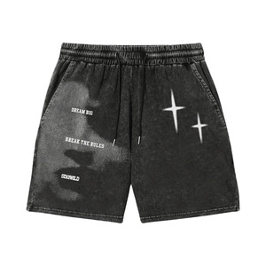 Pantalones Cortos Gráficos para Hombre con Cordón en la Cintura, Estampado de Figuras, Vaqueros Vintage, Estilo Urbano, Jorts - Product Image 1