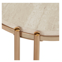 Table d'angle personnalisée, mobilier de luxe, table d'appoint ronde avec plateau en marbre, plaqué or, pour salon, hôtel, bureau, maison, design de designer