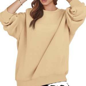 Nueva llegada personalizada en relieve Streetwear casual bordado Jumper suéter polar cuello redondo de gran tamaño mujeres Puff estampado sudadera - Product Image 1