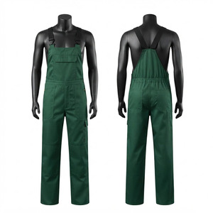 Pantalones de Trabajo de Alta Visibilidad, Impermeables, Antibacterianos, de Sarga de Poliéster de Primera Calidad, 240 GSM, Verde Oscuro, Certificación CE, Unisex - Product Image 1