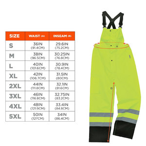 Pantalon de sécurité réfléchissant haute visibilité ANSI Classe 3, imperméable, avec logo personnalisé LED, sécurité routière, industriel - Product Image 5