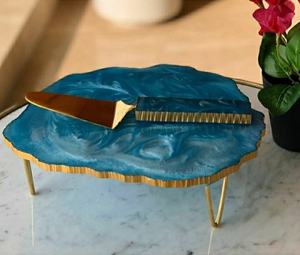 Support à gâteau en résine élégant et durable, idéal pour les décorations de mariage et de fête, à prix avantageux - Product Image 2