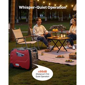 Generatore Inverter a Doppia Alimentazione Silenzioso 4200W di Picco per Uso Domestico e Esterno, Alimentato a Gas/GPL, Potenza Stabile, Sensore CO, Pronto per Camper 8.3A - Product Image 4