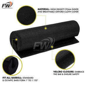 Coussin de protection antidérapant en caoutchouc pour haltères avec logo personnalisé, pour entraînement fitness, barre de squat réglable pour utilisation en salle de sport, protection du cou et des épaules - Product Image 3