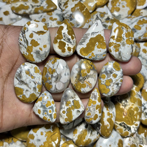 Cabochons de jaspe océanique poli miroir, formes variées, faits à la main, perles en vrac pour la fabrication de bijoux en pierres précieuses, vente en gros - Product Image 2