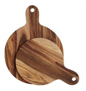Tabla de cortar de madera maciza hecha a mano para cocina, para cortar verduras, carne y pan, superficie de preparación de alimentos duradera de madera natural - Product Image 3