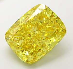 Diamant de laboratoire IGI certifié 10,06 ct, jaune vif fantaisie, taille coussin longue, VS2, pour joaillerie fine - Product Image 4