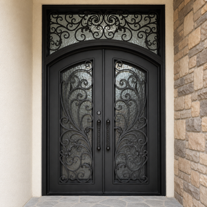 Exquisitos Estilos de Puertas de Hierro Forjado: Puertas de Acero Seguras para Exteriores del Hogar que Combinan Arte Real Majestuoso con Protección Rígida - Product Image 2
