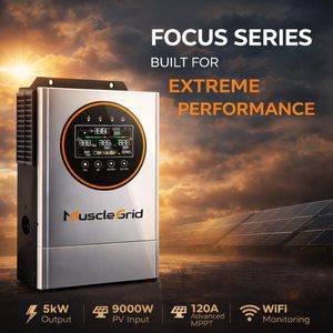 Onduleur Solaire 5000W 24V 5kW Hybride MPPT Entrée PV 9000W Surveillance WiFi Compatible Batterie Lithium Alimentation Réseau AC AC Sortie 12KW - Product Image 5