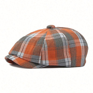 Gorra Newsboy a Cuadros Ajustable de Tweed Ivy, Transpirable, para Otoño e Invierno, Unisex, Estilo Baker Boy, con Botón en la Parte Superior, OEM - Product Image 2