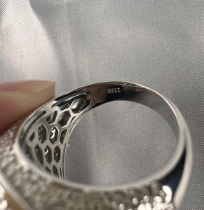Mens <b>Iced</b> Out Moissanite <b>Ring</b> 925 Sterling Silver Baguette Diamond Hip Hop Bling Statement <b>Ring</b> Luxury Jewelry for Men - Product Image 5