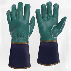<b>Long</b> Sleeve Leather Welding <b>Gloves</b> Heat Resistant Industrial Protective <b>Gloves</b> for Heavy Duty Welding - Product Image 1