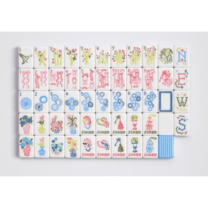 Custom Engraved Three Layered 160 Pearlescent American <b>Mahjong</b> Tiles <b>Set</b> - Product Image 2