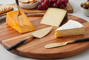 Stainless Steel <b>Cheese</b> <b>Knife</b> <b>Set</b> With Gold Finish And Black Handles Durable <b>Cheese</b> Tools For Serving Use And Hotel Use - Product Image 5