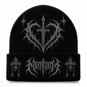 Gorro de Punto Personalizado con Logotipo OEM ODM, Gorro de Invierno Cálido Unisex con Patrón de Llamas, Gorra de Moda Urbana, Proveedor Mayorista - Product Image 2