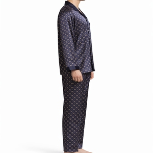 Ensemble de pyjama en satin personnalisé pour homme, manches longues, boutonné, vêtements de nuit de luxe, tissu satin de qualité supérieure pour homme - Product Image 6