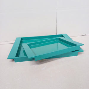 Handcrafted Vietnamese lacquer tray with a stylish rectangle shape offering custom OEM/ODM finishes tailored for wholesale price - Product Image 5