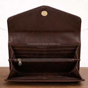 Trending Checkered Design Clutch with Detachable <b>Wristlet</b> Hair On Genuine Leather Wallet Handcrafted Embossed Leather Purse - Product Image 6