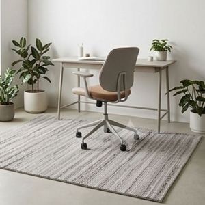 Handwoven Flat <b>Weave</b> Cotton Area Rug Grey Textured Stripe Pattern Washable Modern Living Room Bedroom Floor Carpet Decor - Product Image 3