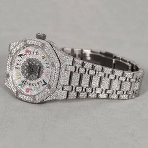 Splendid Gift Jewelry Diamond <b>Watch</b> <b>Case</b> 28mm Sapphire Crystal ETA Quartz Movement Moissanite Band Unisex Luxe Antique Style 10m - Product Image 3
