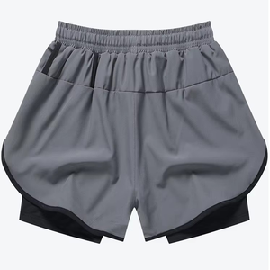 Durable Workout Shorts with Modern Athletic Style Export Quality Double Layer Shorts Manufacturer Workout Double Layer Shorts - Product Image 2
