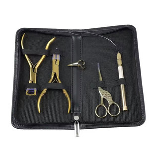 Kit d'outils professionnels pour extensions capillaires à prix de gros – Ensemble de démarrage avec pinces en acier inoxydable et outil à boucle - Product Image 1