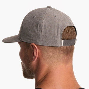 Casquette de baseball ajustée en coton gris pour homme, 6 panneaux, couleur unie, pour toutes les saisons - Product Image 3