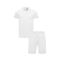 Conjunto de Camiseta Polo y Pantalones Cortos de Fibra de Bambú Transpirable para Hombre, Talla Grande, Verano 2026, Manga Corta, Diseño Sólido, 2 Piezas, Personalizable