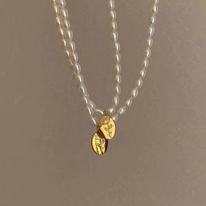 สร้อยคอหรูหรา ระดับไฮเอนด์ ไข่มุกน้ำจืดธรรมชาติ จี้สีชมพูอ่อน สร้อยคอแฟชั่นยอดนิยม ดังในโซเชียล - Product Image 3