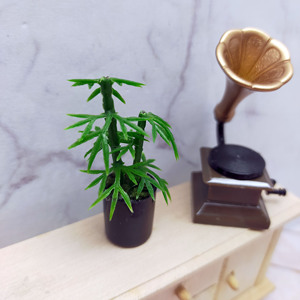 Mini Planta Artificial de Bambú de Plástico, Accesorios en Miniatura para Casa de Muñecas, Decoración de Vegetación para Escenas en Miniatura, para mayores de 14 años - Product Image 5