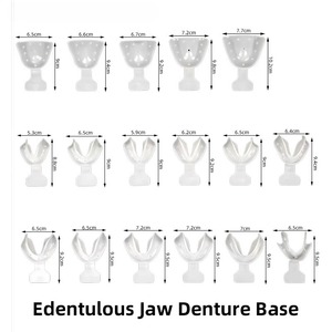 BAFA SURGICAL INSTRUMENTS Bandeja manual para impresiones dentales para mandíbulas edéntulas, resistente al calor, juego de 17 piezas para boca completa - Product Image 2