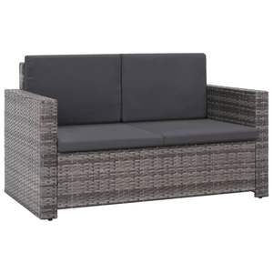Conjunto de Sofá Mediano de Ratán en Gris y Gris Oscuro, Ratán Sintético y Poliéster para Muebles de Patio - Product Image 5