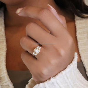 Arin /18K/14K ทองพร้อมใบรับรอง GIA/IGI เพชรธรรมชาติทันสมัยหรือออกแบบเองด้วยแหวนเพชร MOQ ต่ำ - Product Image 4